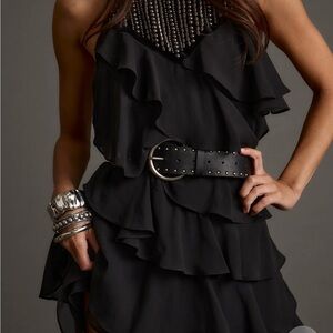 Sutton Black Studded Mini Dress